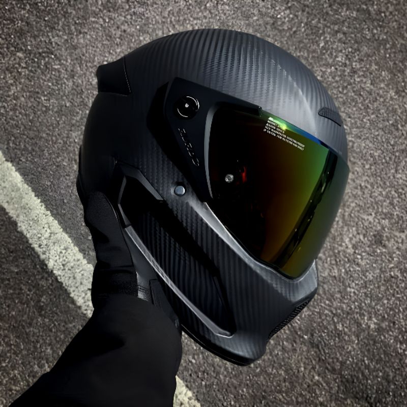 HELM MOTOR AERO RUROC EOX RAW CARBON CARBON-QUAD-COMPOSITE FULL FACE BLACK CARBON DOFF | BRAND RUROC