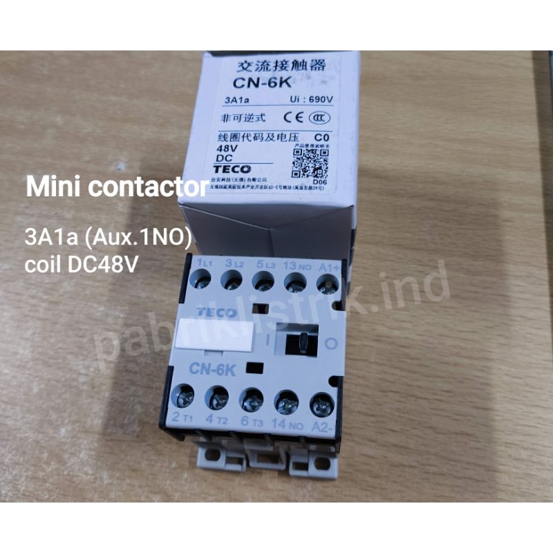 Mini contactor CN 6K CN 6 coil DC48V 48V DC Teco original
