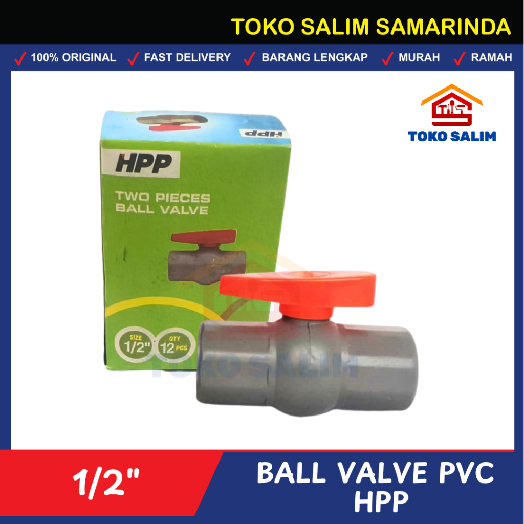 Stop Kran PVC 1/2 inch / Ball Valve 1/2" HPP