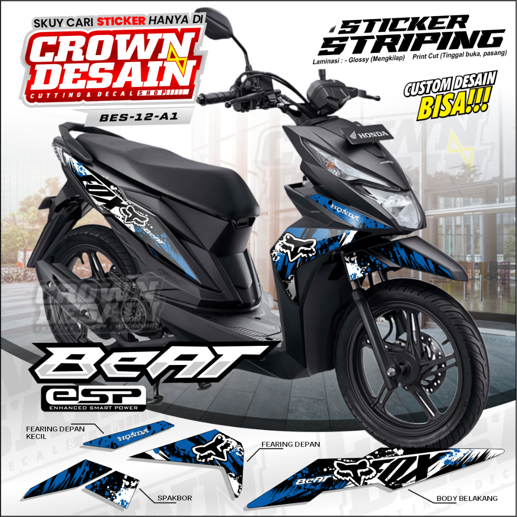 STRIPING HONDA BEAT STREET, STRIPING STIKER BEAT STREET, STIKER MOTOR CUSTOM