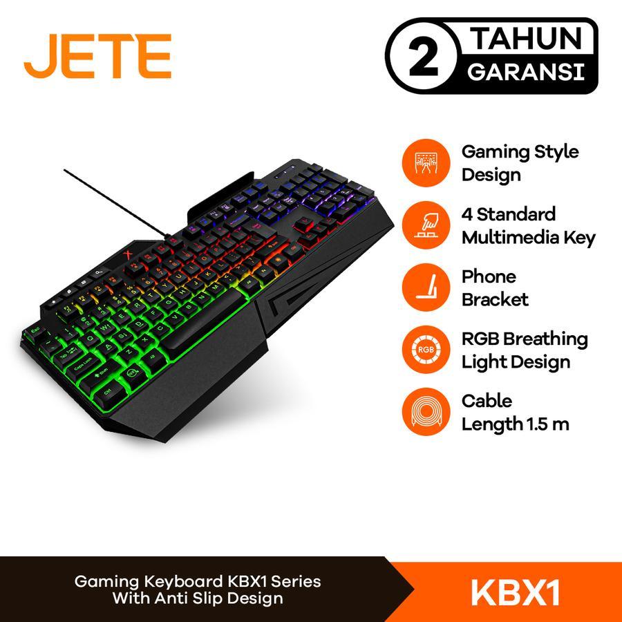 JETE-X KBX1 Wired Keyboard Gaming with RGB - Garansi 2 Tahun