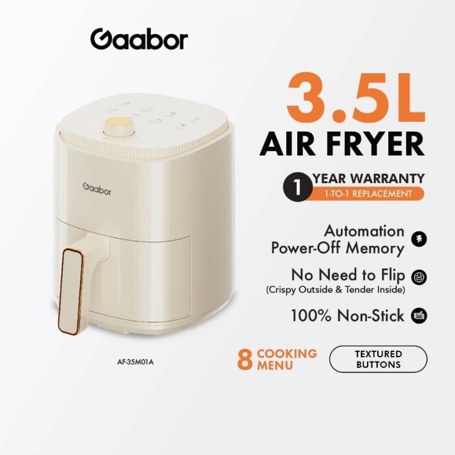 Gaabor AF35M Air Fryer 3.5L 800 Watt AF-35M01A / AF-35M02A