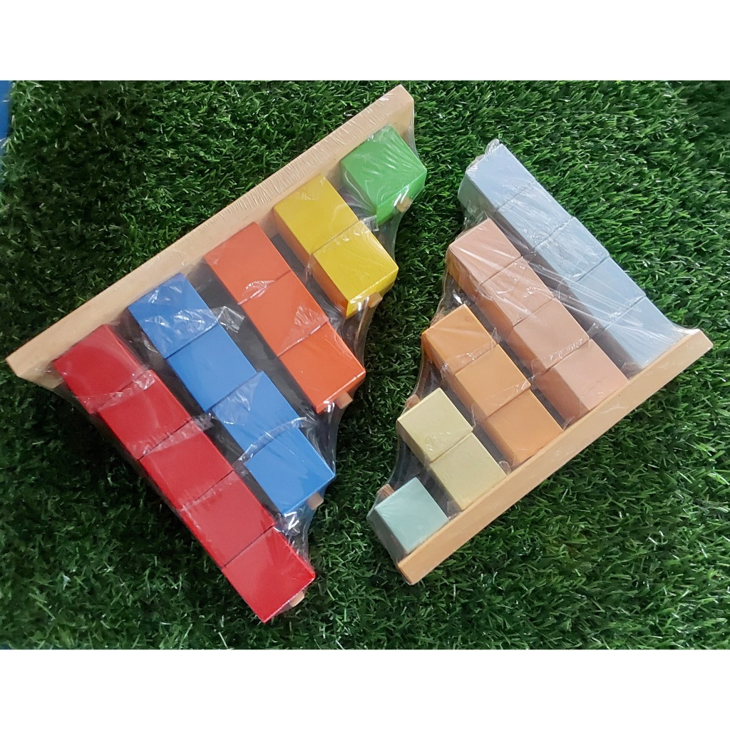 TANGGA KUBUS mainan edukasi edukatif sensory montessori toys menyusun balok kayu finishing halus