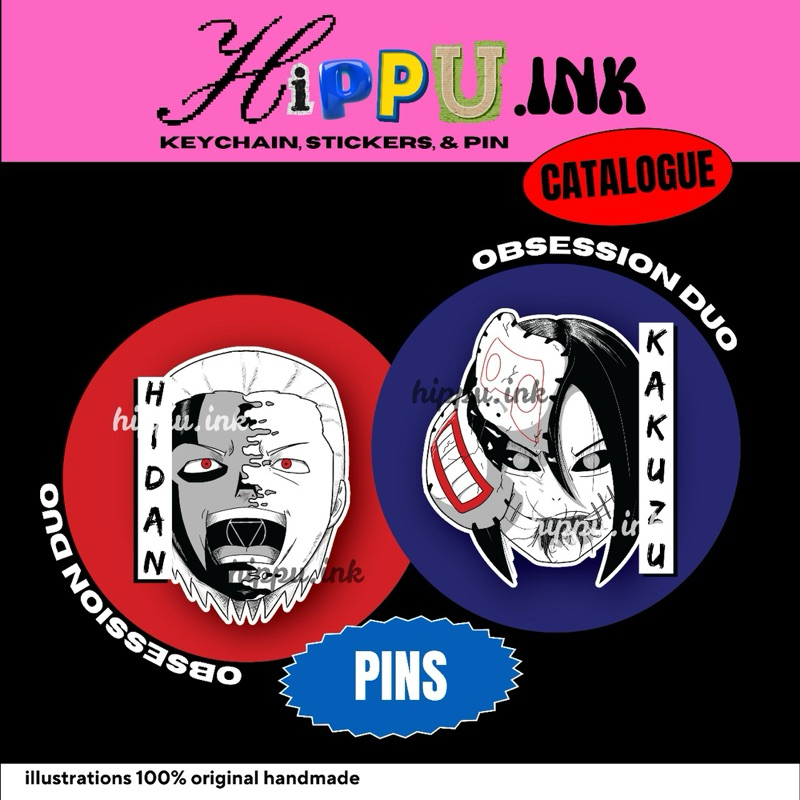 PIN BUNDLE AKATSUKI HIDAN DAN KAKUZU NARUTO ANIME