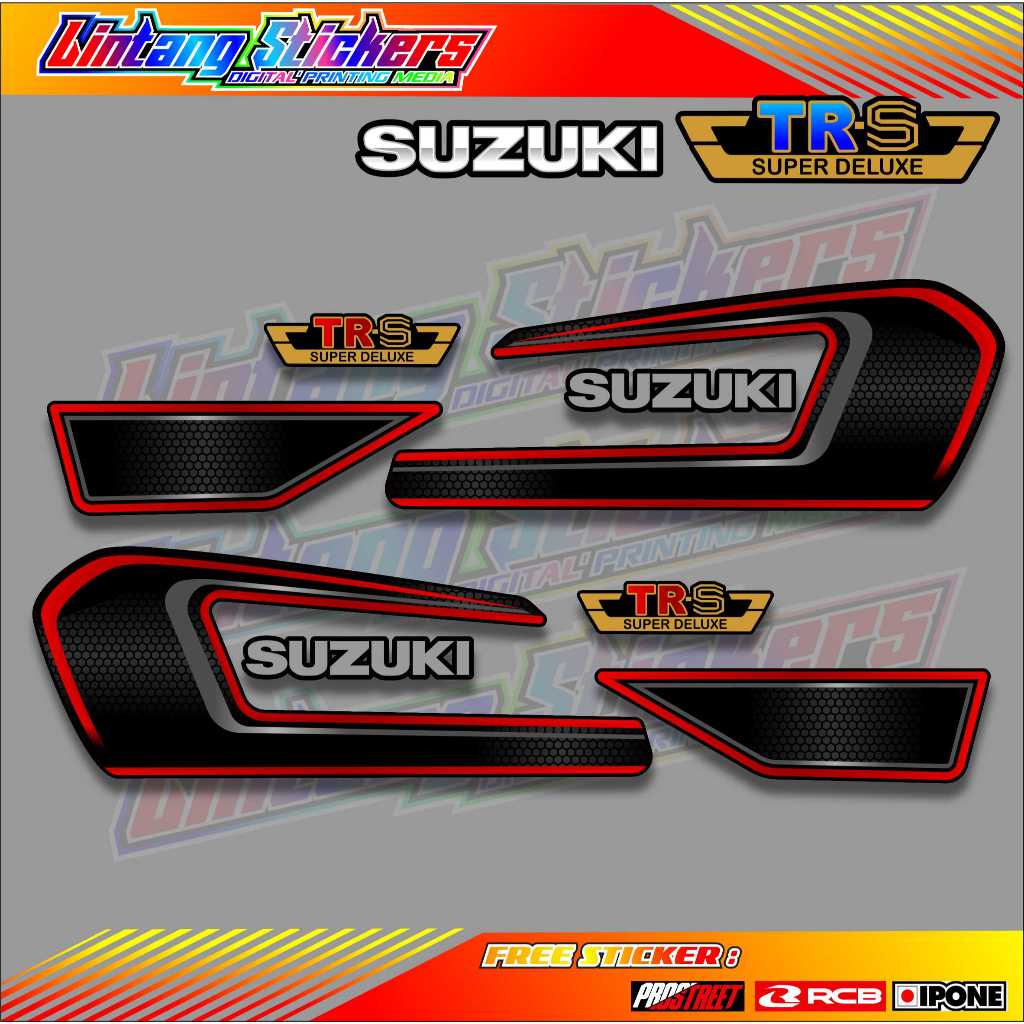 STRIPING VARIASI SUZUKI TRS SUPER DELUXE / STICKER LIST VARIASI MOTOR SUZUKI TRS SUPER DELUXE