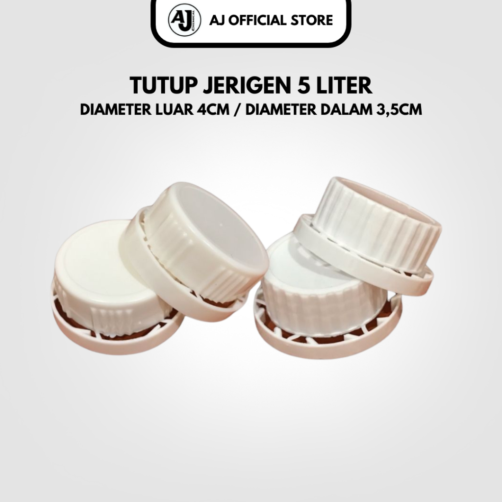 Tutup Jerigen 5 Liter 1 SET Luar Dalam Mulut Besar dan Mulut Kecil