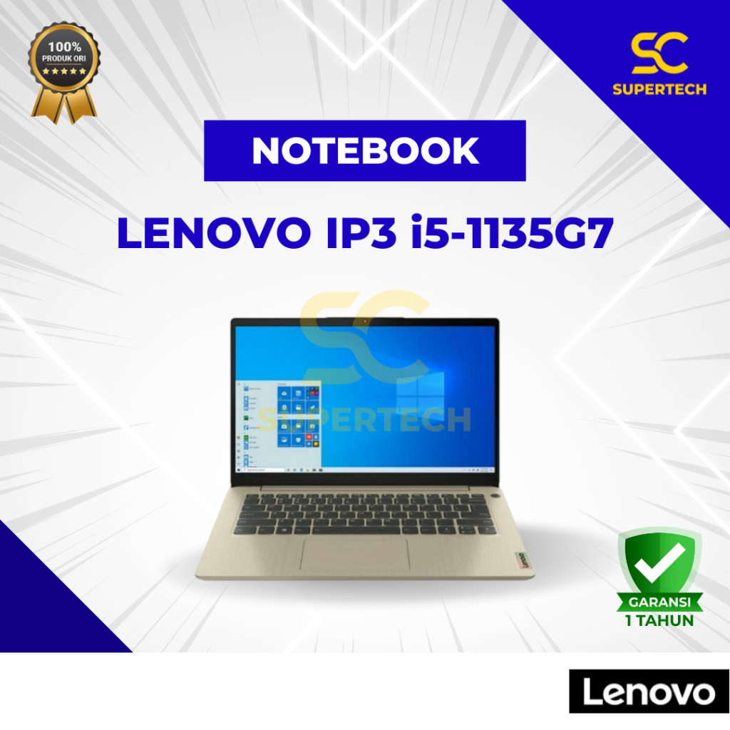 Notebook Lenovo IP3 i5-1135G7 8GB 512GB MX350 14 FHD WIN11