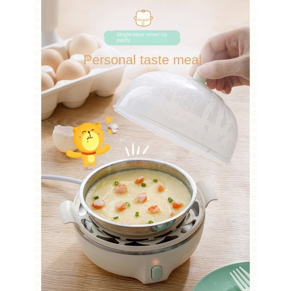 MH -  Bear Egg Steamer Elektrik 2 Susun Stainless Egg Boiler Steamer Food