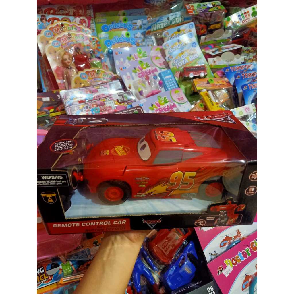 Mainan Mobil Remot Cars 2in1 Robot Merah BESAR - RC Mobil Anak Laki-Laki Murah