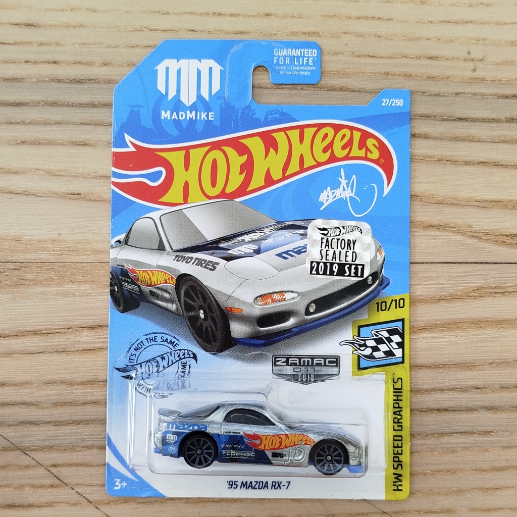 Hot Wheels 95 Mazda RX-7 Zamac MM Mad Mike Factory Sealed FS 2019