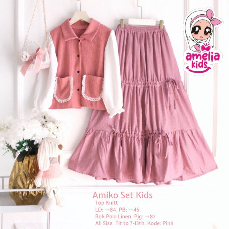Amiko Set Kids Setelan Anak Perempuan Setelan Anak Perempuan Original Ori Amelia Kids