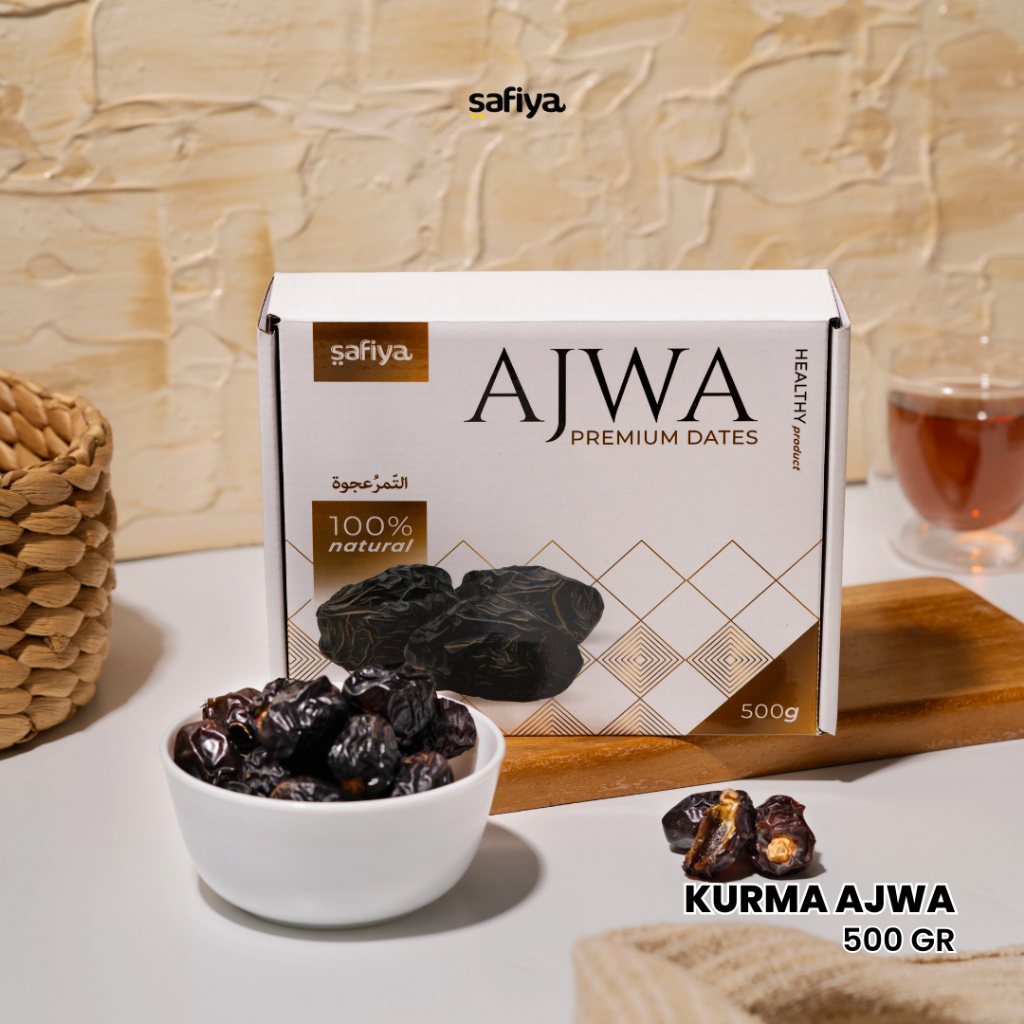 

Kurma Ajwa Madinah 500 gr Super Premium | Kurma Favorit Nabi Asli Madinah Original Safiya Oleh-Oleh Haji Umroh