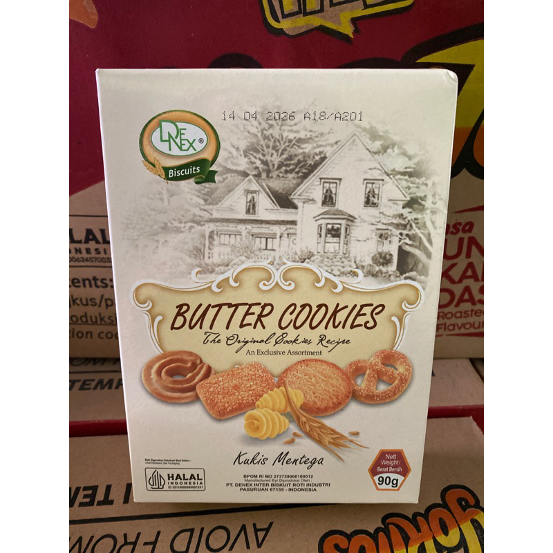 

Butter Cookies box Denex 90gr 1karton isi 24