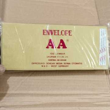 

Amplop coklat kecil AA / amlop dinas kesing AA ukuran 11x26 cm (100 lembar)