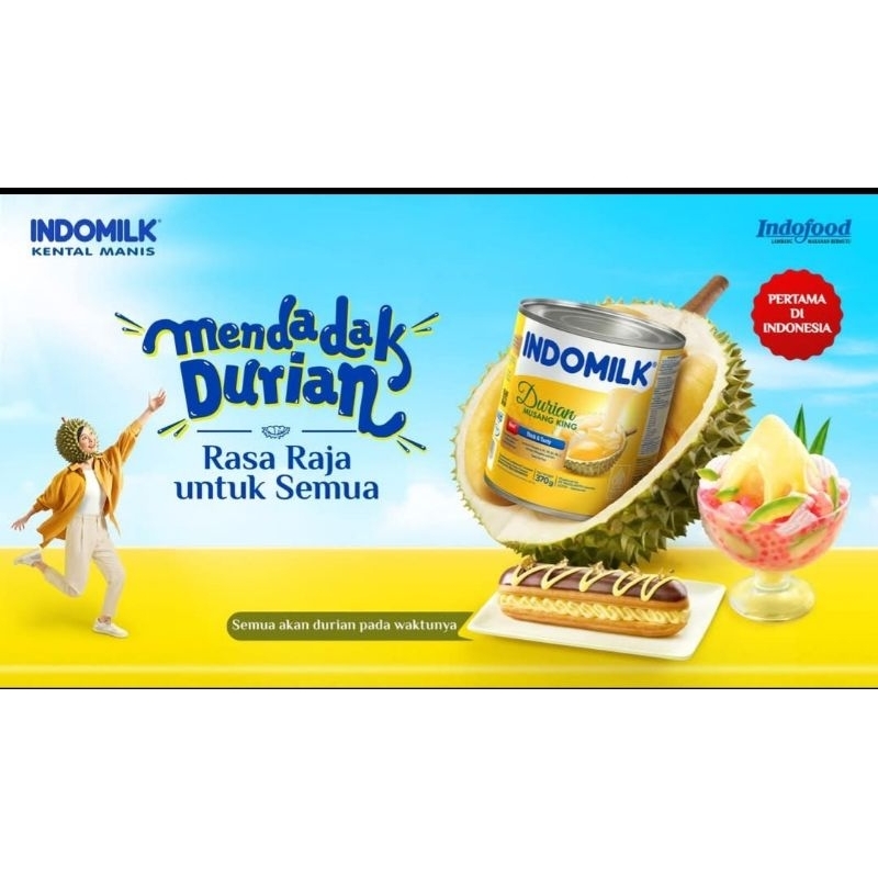 

indomilk kaleng durian musang king 370gr
