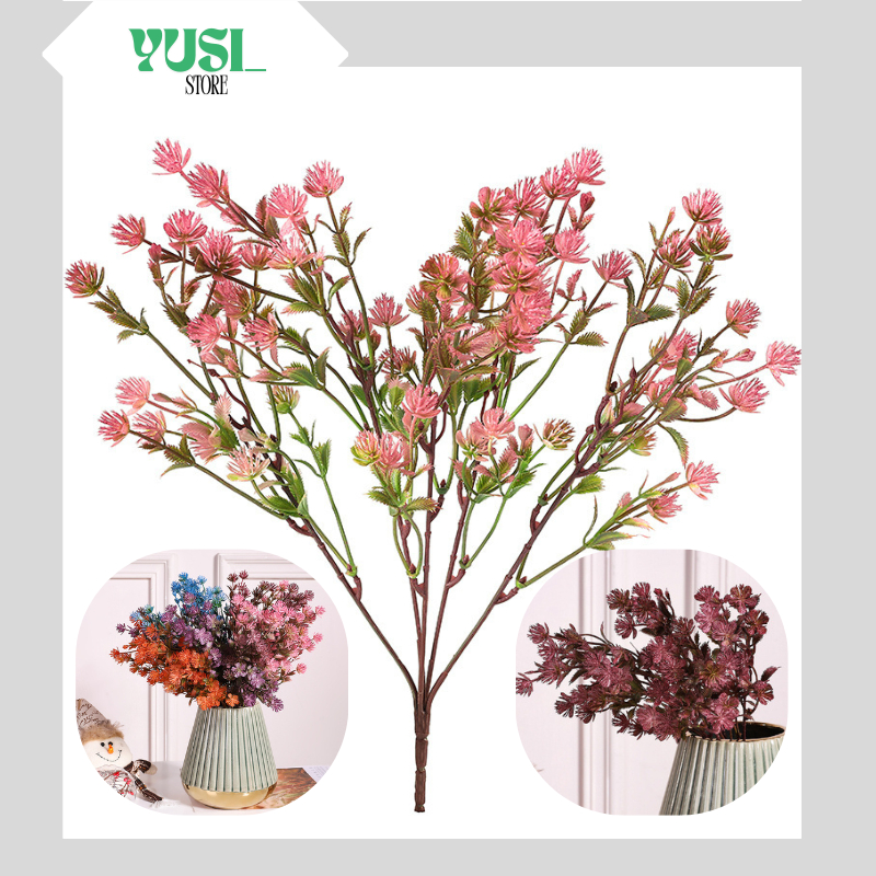Bunga Buket Plastik Bunga Hias Bunga Dekorasi Bunga Artifisial 1 Buket 5 Tangkai  1 Tangkai (Cabang 