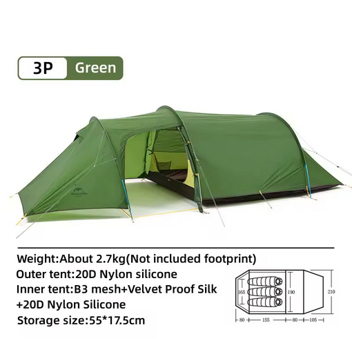 TENDA OPALUS 3 PERSON 20D NATUREHIKE NH17L001-L