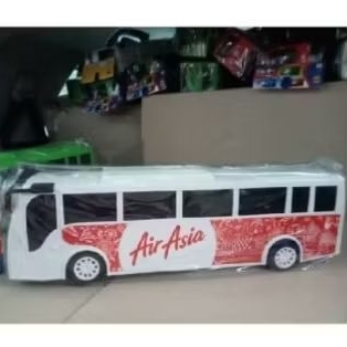 (bisa cod) promo mainan mobil bus air asia putih anak cowo