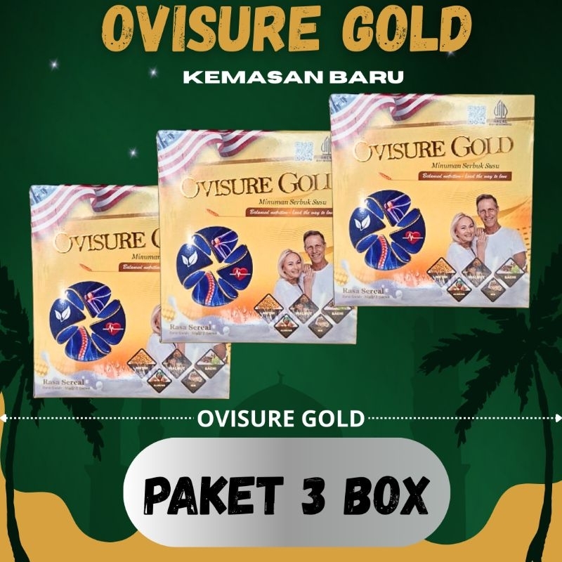 

3 BOX OVISURE GOLD SUSU LANSIA UNTUK TULANG DAN SENDI ASLI IMPOR USA
