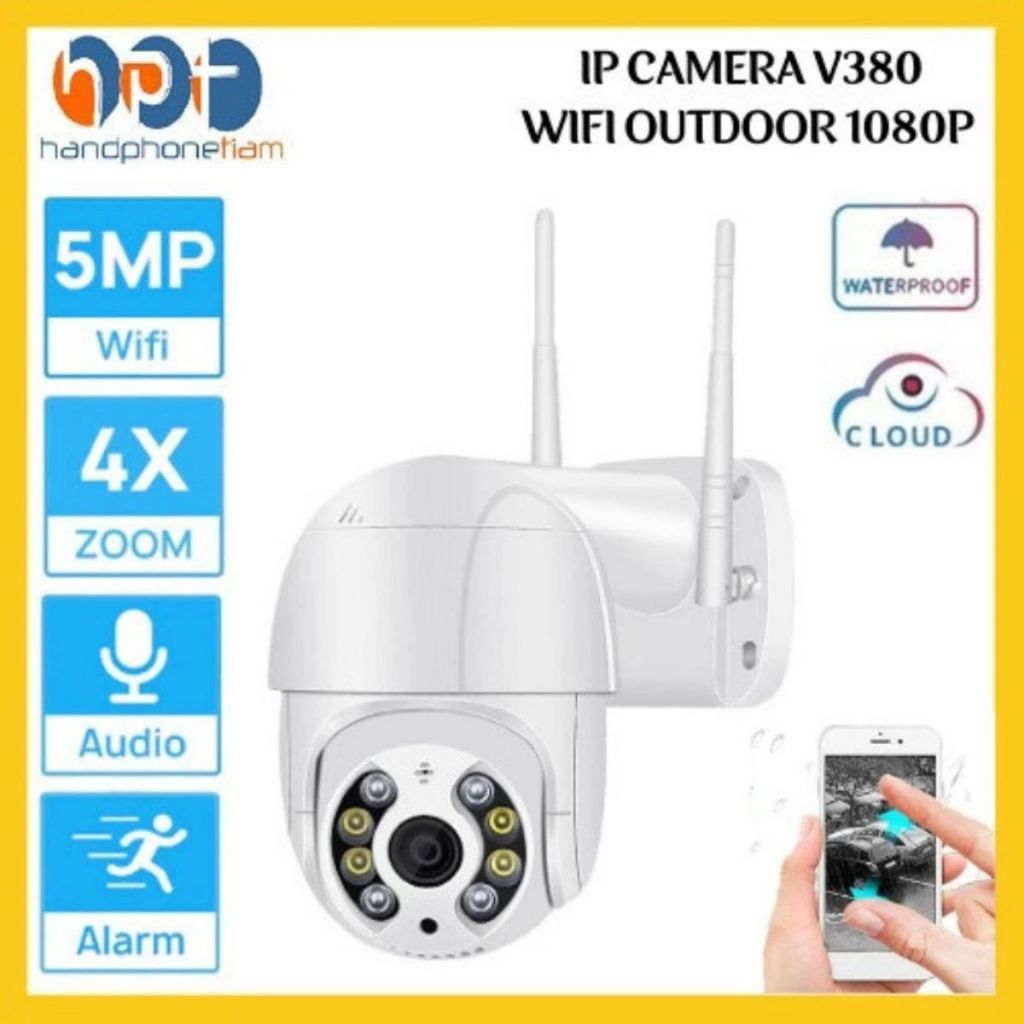 IP CameraCCTV Outdoor V380 Kamera CCTV Wireless Full HD 1080p WiFi Access Waterproof / Kualitas Baik