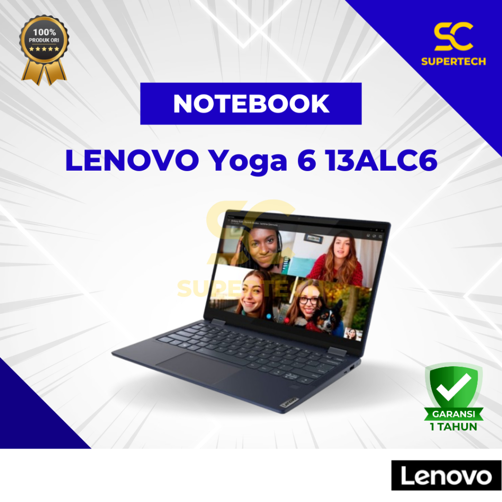 Notebook Lenovo Yoga 6 13ALC6, Amd R7-5700U 16GB 512GB 13FHD TS W11
