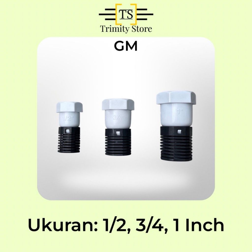 GM Foot Valve / Foot Klep / Tusen Klep PVC Ukuran 1/2 - 3/4 - 1 Inch