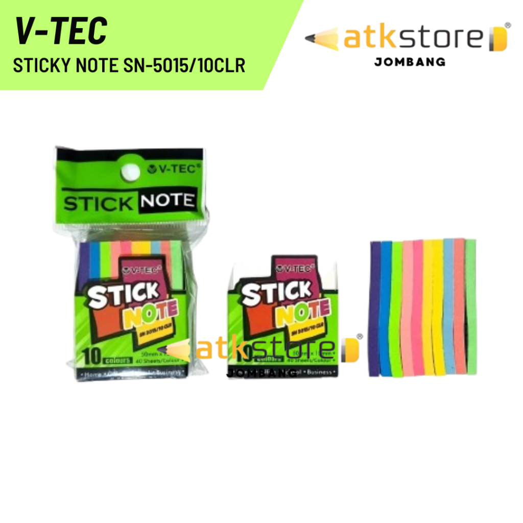 

V-TEC Stick Note SN-5015 10 Warna / Sticky Note