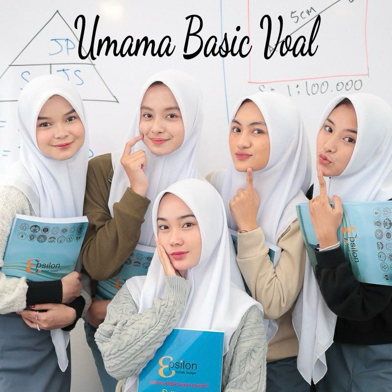 MURAH Umama Basic Voal Warna Anak Sekolah SMP SMA Hijab Segi Empat Voal Polos Warna Anak Sekolah Hij