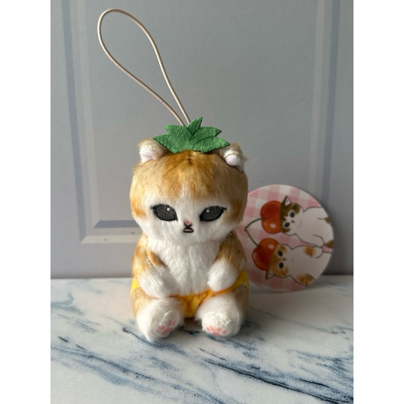 Mofusand Fruit Nyan Pinneaple Mascot Plush Keychain Fukuya Japan