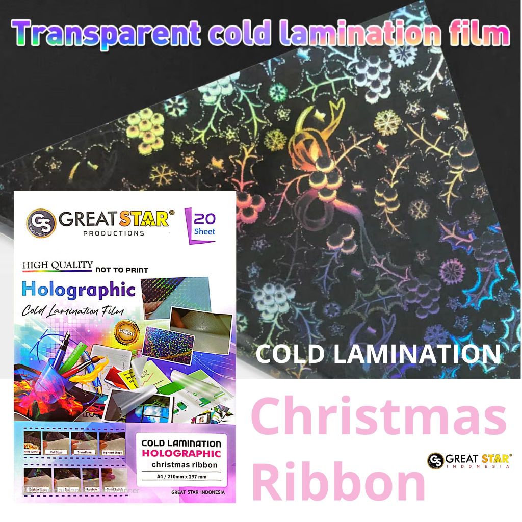 

COLD LAMINATION FILM HOLOGRAFIC CHRISTMAS RIBBON