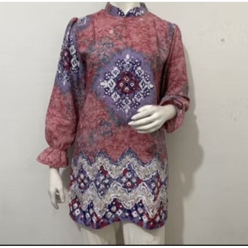 atasan tunik jumputan dolby