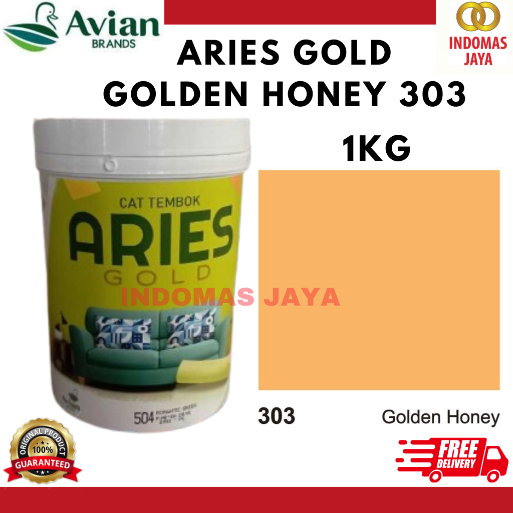 CAT TEMBOK ARIES GOLD GOLDEN HONEY 303 (1KG) CAT DINDING