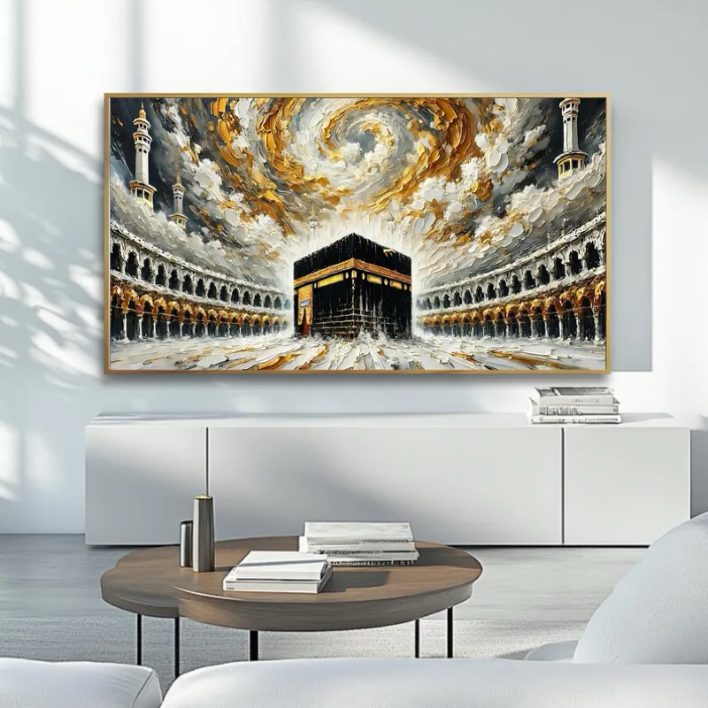 Lukisan Kabah 3D Hiasan Dinding Ruang Tamu Aestetik - Walldecor print canvas