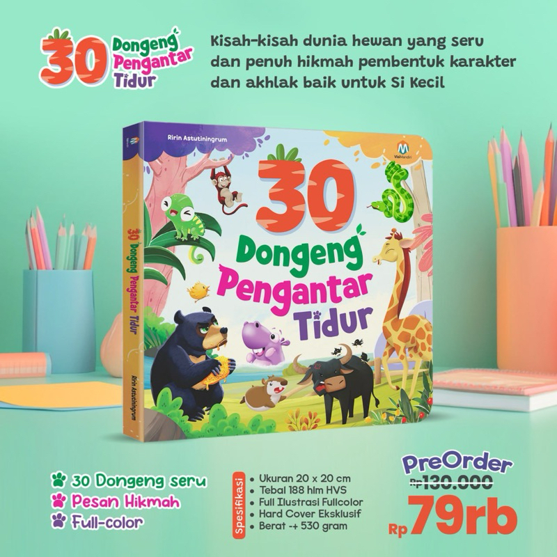 ziyadbook 30 dongeng pengantar tidur hardcover