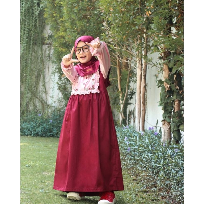 Dannis Baju Muslim Anak Perempuan JKPL0603 Dress Gamis Lucu