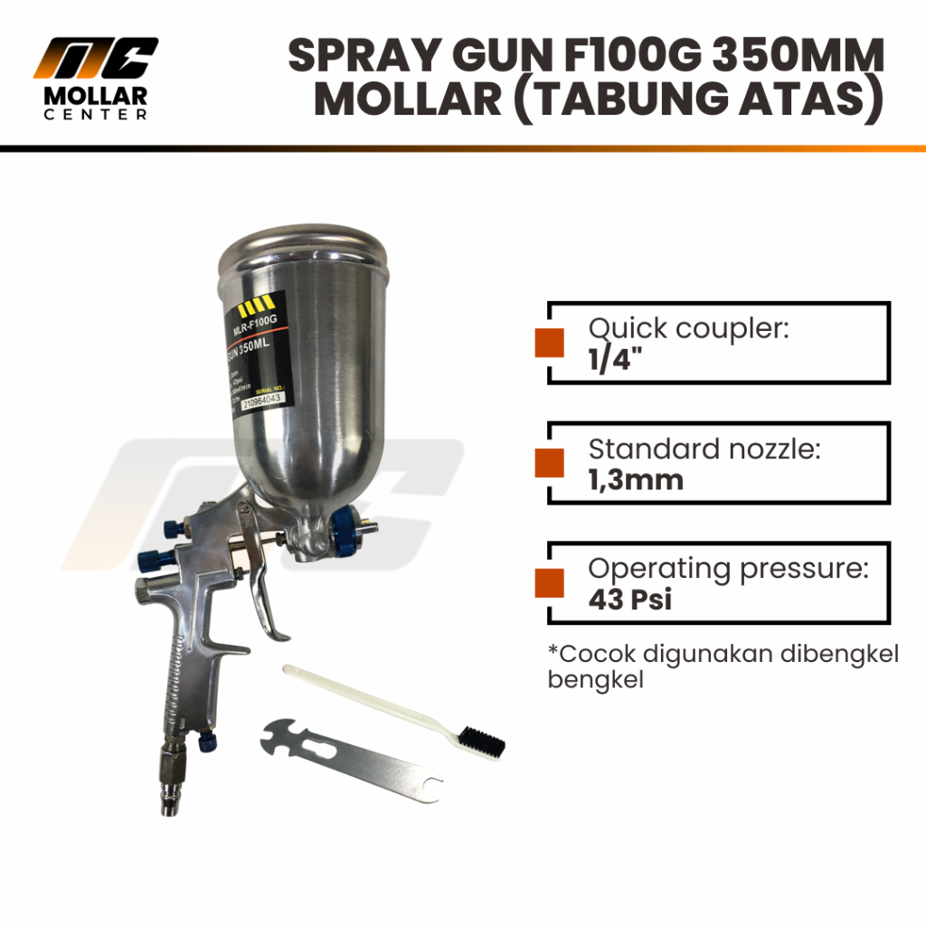 Spray Gun alat semprot cat Mollar F100