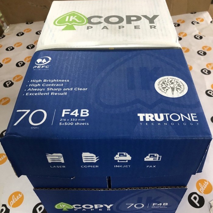 

Kertas HVS Kertas Fotocopy A4 & F4 Copy Paper 75 Gsm dan 70 Gsm ( 1 Karton isi 5 Rim)