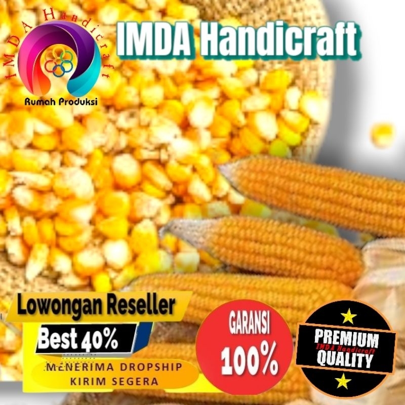 

IMDA HANDICRAFT Paket 2 kg JAGUNG PIPIL HIBRIDA Kwalitas Bersih Untuk Konsumsi Pakan Ternak Bibit Serta Keperluan lainnya