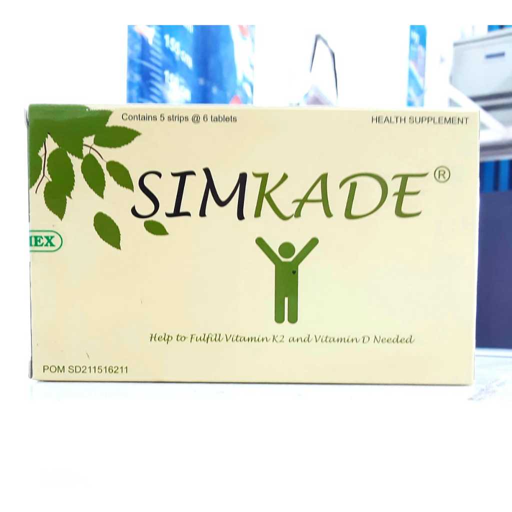 SIMKADE BOX ISI 30 TABLET - vitamin K2 dan D3 yang digunakan untuk membantu menjaga kesehatan tulang
