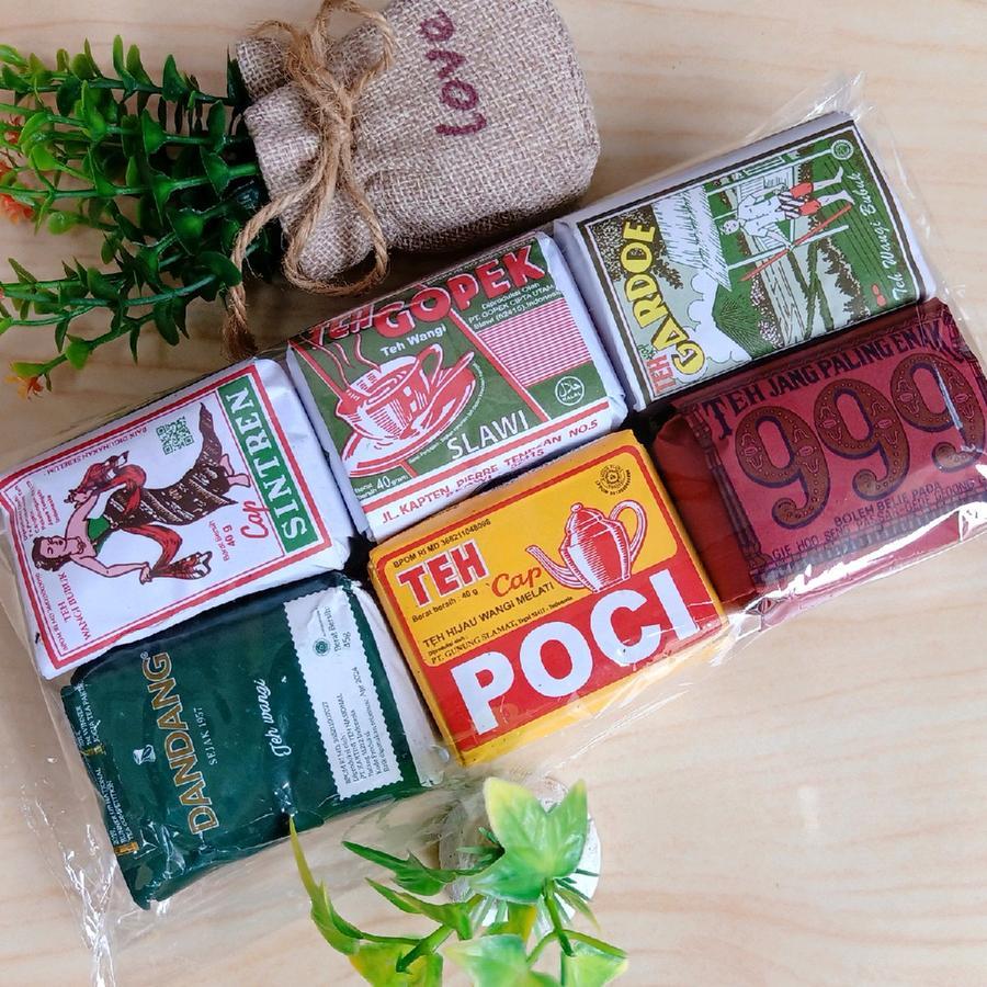 

TEH RACIKAN MANTABS Isi 6 (Sintren,Gopek, Gardoe Hijau, Dandang Item, Poci Kuning, 999)
