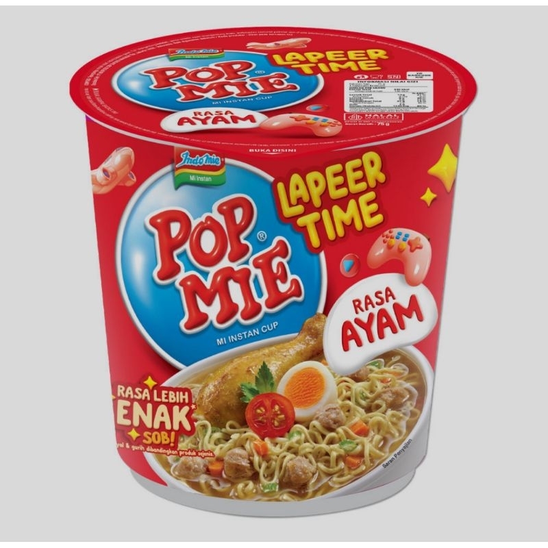 

Pop Mie Mi Instan Cup Rasa Ayam isi 75 gram