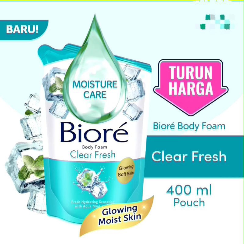 Biore Clear Fresh 400ml Sabun Mandi Cair