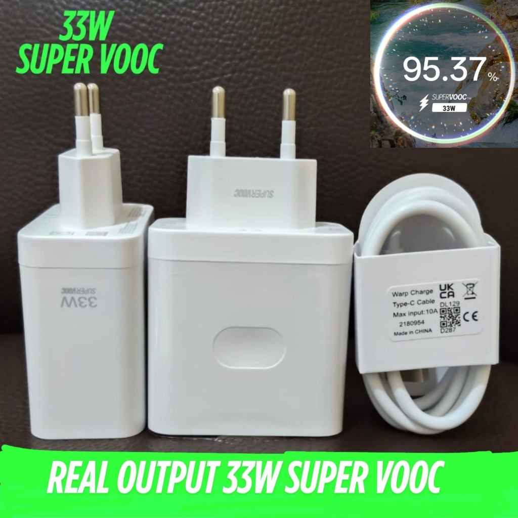 ( 33W ) Charger Casan OPPO 33W Super VOOC Fast Charging Type C Original / Charger oppo SuperVooc rea