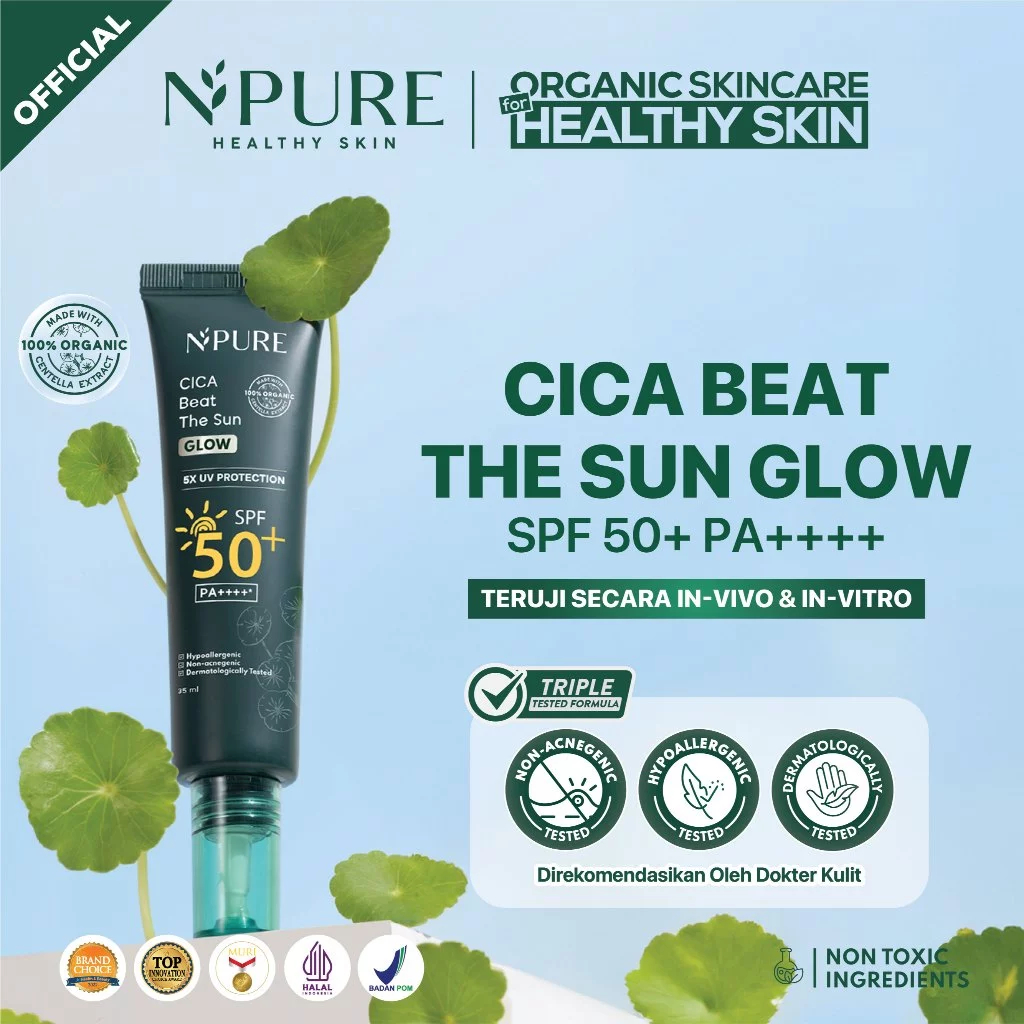 NPURE Sunscreen Cica Beat The Sun / npure sunscreen cica beat the sun | Npure Suncreen kulit Sensiti