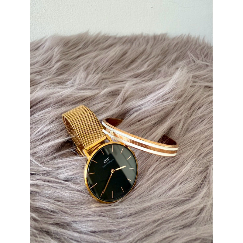 Jam Tangan Daniel Wellington Petite Classic 24mm + Gelang Bracelet Rose Gold SET
