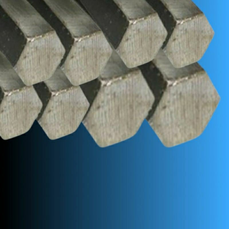 as besi segi enam hexagon 10mm panjang 110cm