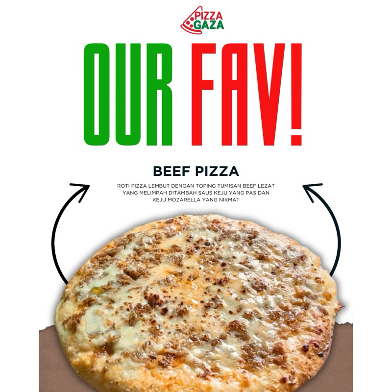 

pizza Gaza beef