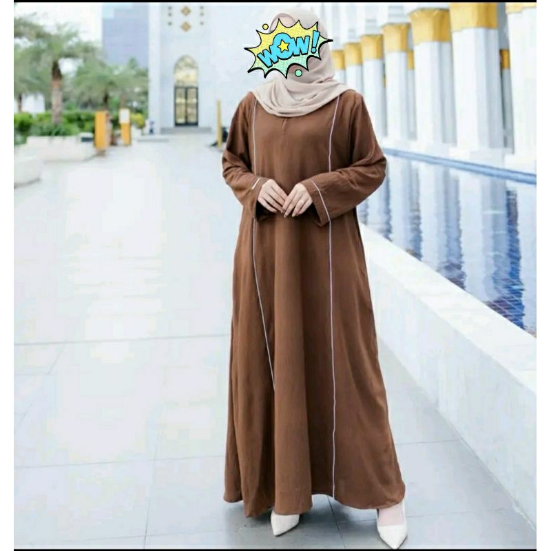 TERBARU  (TERMURAH DI SHOPEE)gamis abaya premium bisa (COD) produk best seller Abaya Basic List