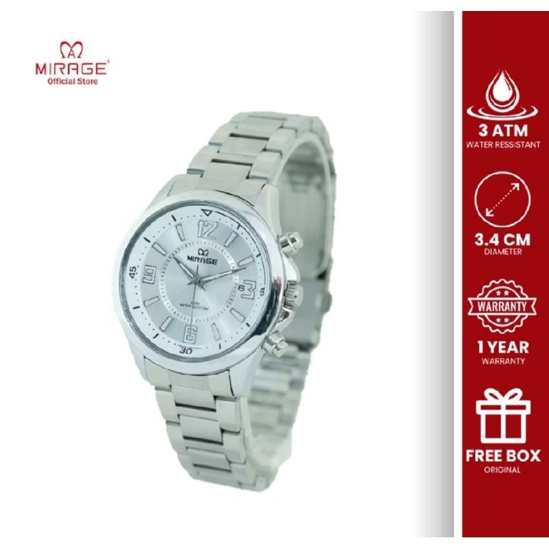 JAM TANGAN MIRAGE WANITA ORIGINAL 0378 TAHAN AIR