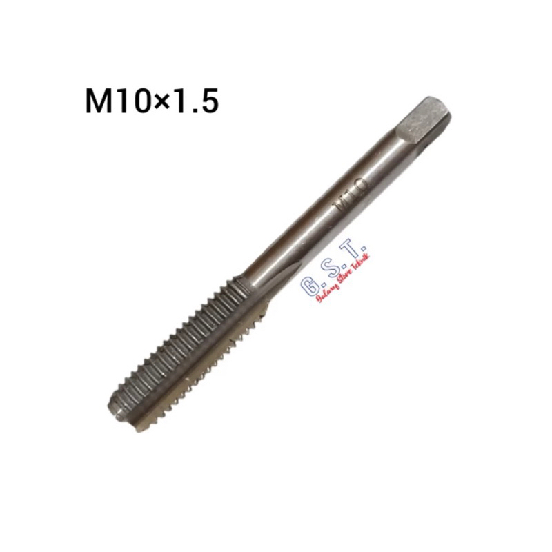 Tap M10 x 1.5 hss hand tap tap po lurus M10 x 1.5 cocok untuk drat baut 14 kasar